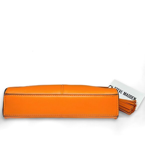 Steve Madden—Vegan Leather Shoulder Bag & 2 Bag Charms—Burnt Orange *NWT* - Picture 10 of 11